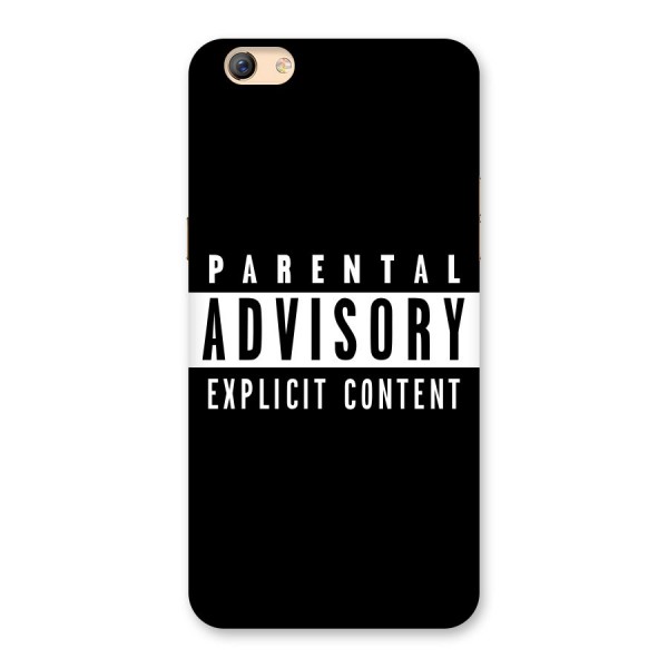 Parental Advisory Label Back Case for Oppo F3 Plus